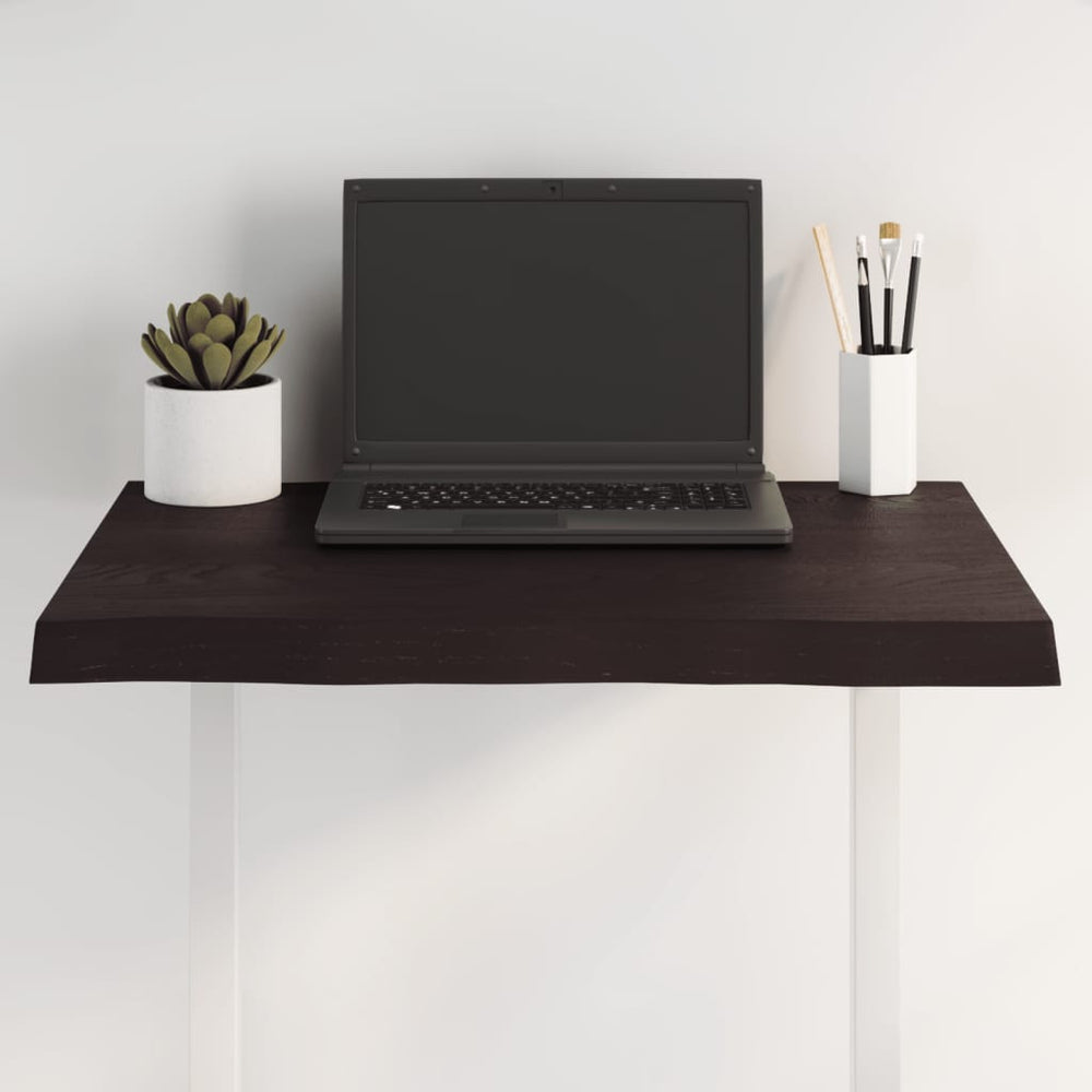 vidaXL Plateau de table 60x60x(2-4) cm Bois massif traité Bords naturels
