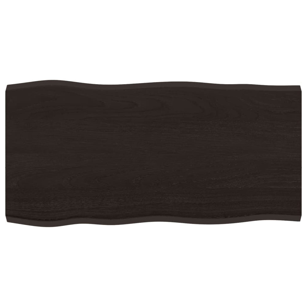 vidaXL Tabletop 80x40x2 cm Solid Oak Wood Treated Live Edge