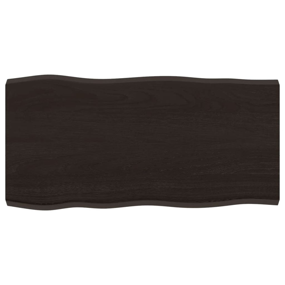 vidaXL Plateau de table 80x40x(2-4) cm Bois massif traité Bords naturels