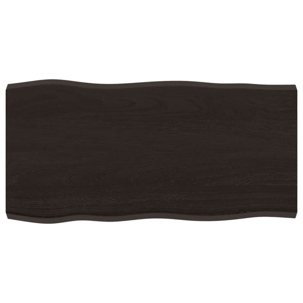 Massivholz Tischplatte 80x40 cm Baumkante