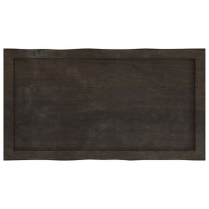 Massivholz Tischplatte 80x40 cm Baumkante