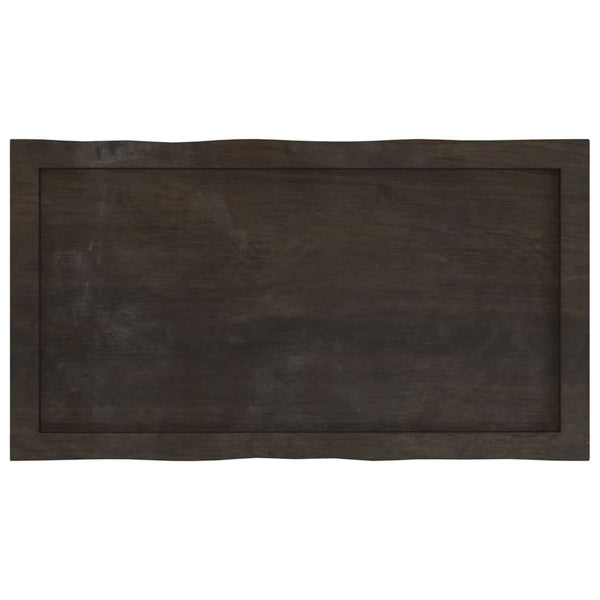 Massivholz Tischplatte 80x40 cm Baumkante