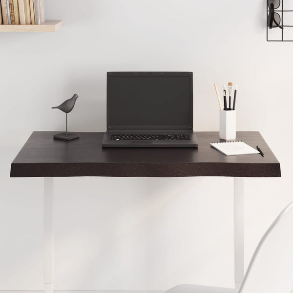 Massivholz Tischplatte 80x40 cm Baumkante