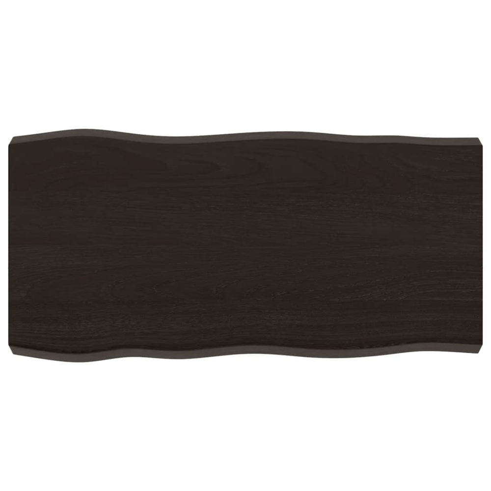vidaXL Tabletop 80x40x(2-6) cm Solid Wood Treated Live Edge