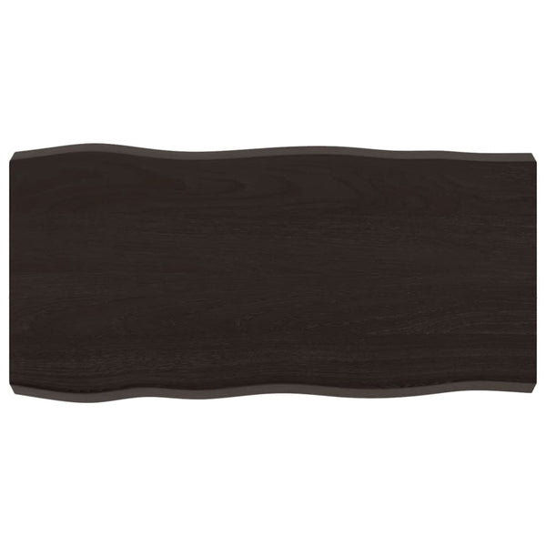 Massivholz Tischplatte 80x40 cm Baumkante