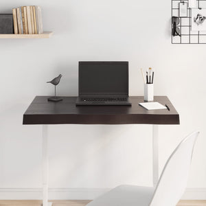 Massivholz Tischplatte 80x40 cm Baumkante