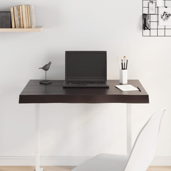 Massivholz Tischplatte 80x40 cm Baumkante
