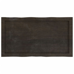 Massivholz Tischplatte 80x40 cm Baumkante
