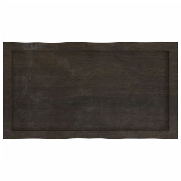 Massivholz Tischplatte 80x40 cm Baumkante