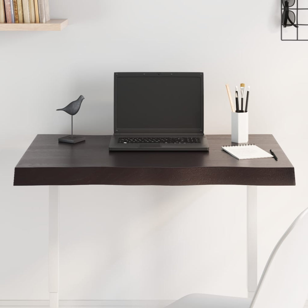 vidaXL Tabletop 80x40x(2-6) cm Solid Wood Treated Live Edge