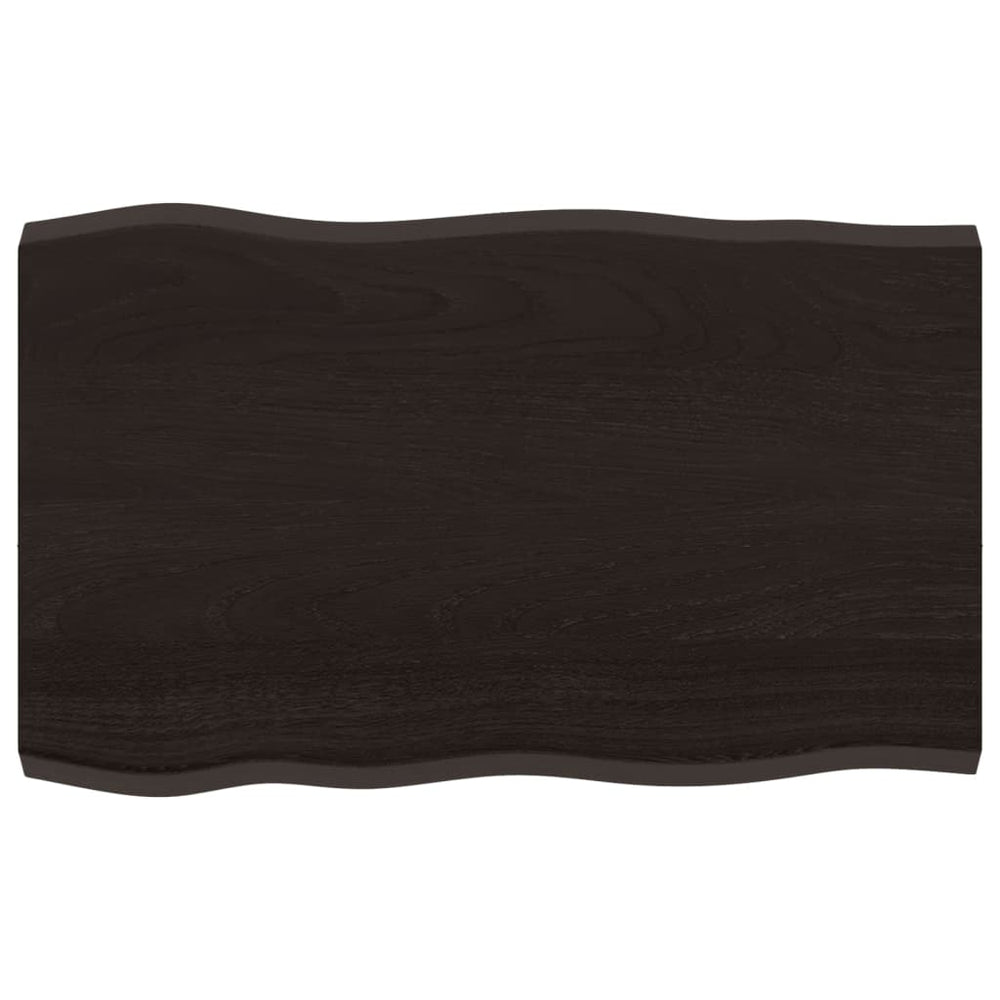 vidaXL Table Top 80x50x(2-4) cm Solid Wood Treated Live Edge