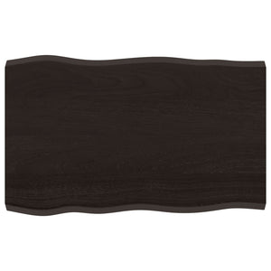 Massivholz Tischplatte 80x50cm Baumkante