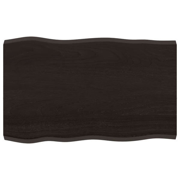 Massivholz Tischplatte 80x50cm Baumkante