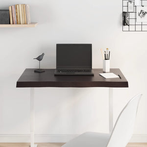 Massivholz Tischplatte 80x50cm Baumkante