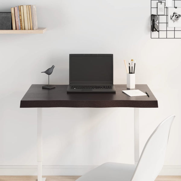 Massivholz Tischplatte 80x50cm Baumkante