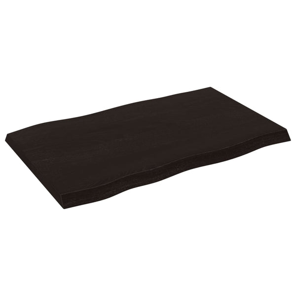 Massivholz Tischplatte 80x50cm Baumkante