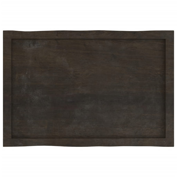 Massivholz Tischplatte 80x50cm Baumkante