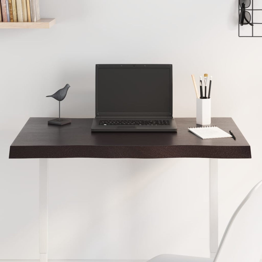 vidaXL Table Top 80x50x(2-4) cm Solid Wood Treated Live Edge