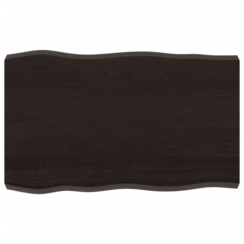 vidaXL Tabletop 80x50x(2-6) cm Solid Wood Treated Live Edge