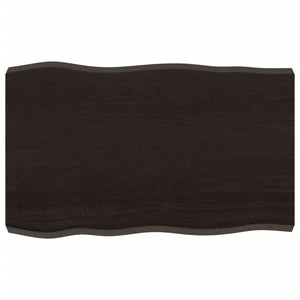 Massivholz Tischplatte 80x50 cm Baumkante