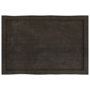Massivholz Tischplatte 80x50 cm Baumkante