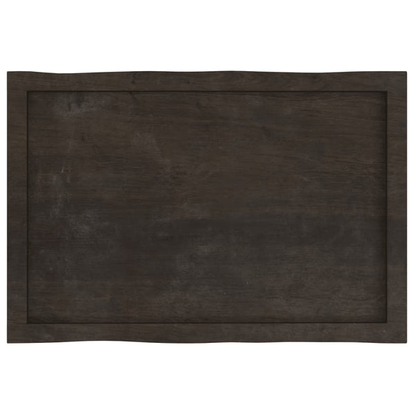 Massivholz Tischplatte 80x50 cm Baumkante