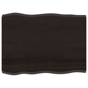 Massivholz Tischplatte 80x60 cm Baumkante