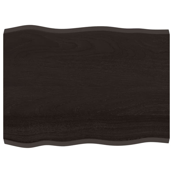 Massivholz Tischplatte 80x60 cm Baumkante