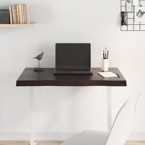 Massivholz Tischplatte 80x60 cm Baumkante