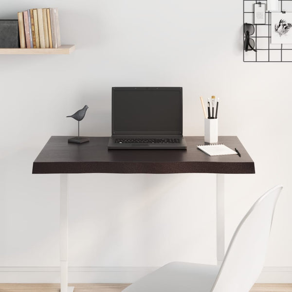 Massivholz Tischplatte 80x60 cm Baumkante