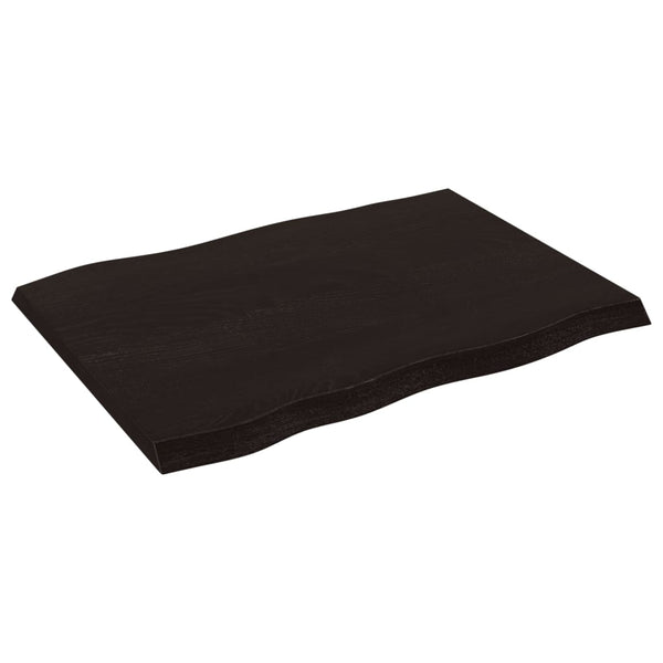 Massivholz Tischplatte 80x60 cm Baumkante