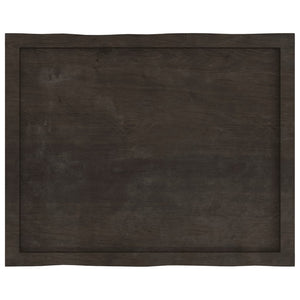 Massivholz Tischplatte 80x60 cm Baumkante