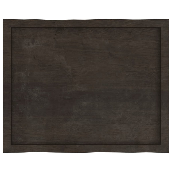 Massivholz Tischplatte 80x60 cm Baumkante