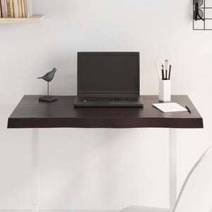 Massivholz Tischplatte 80x60 cm Baumkante