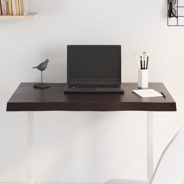 Massivholz Tischplatte 80x60 cm Baumkante