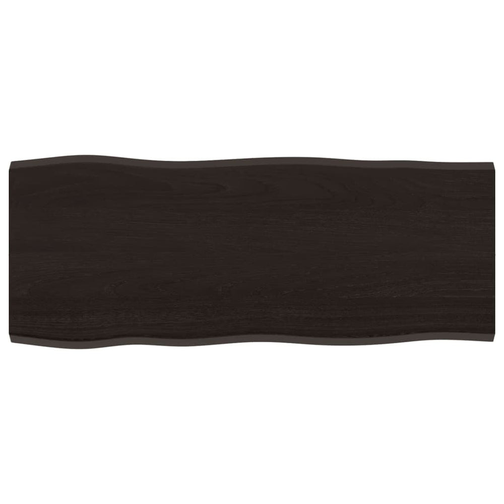 vidaXL Tabletop 100x40x2 cm Solid Oak Wood Treated Live Edge