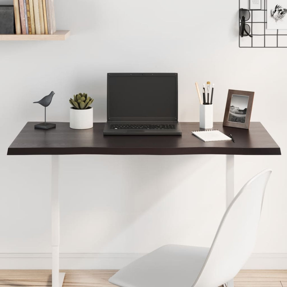 vidaXL Tabletop 100x40x2 cm Solid Oak Wood Treated Live Edge