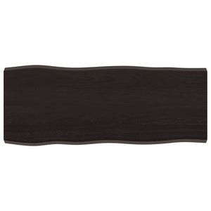 Massivholz Tischplatte 100x40 cm Baumkante