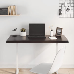 Massivholz Tischplatte 100x40 cm Baumkante