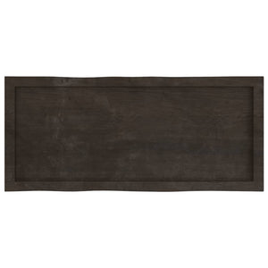 Massivholz Tischplatte 100x40 cm Baumkante