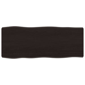 Massivholz Tischplatte 100x40 cm Baumkante