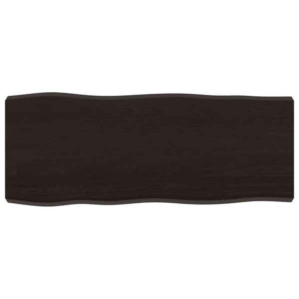 Massivholz Tischplatte 100x40 cm Baumkante