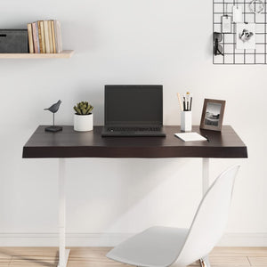 Massivholz Tischplatte 100x40 cm Baumkante