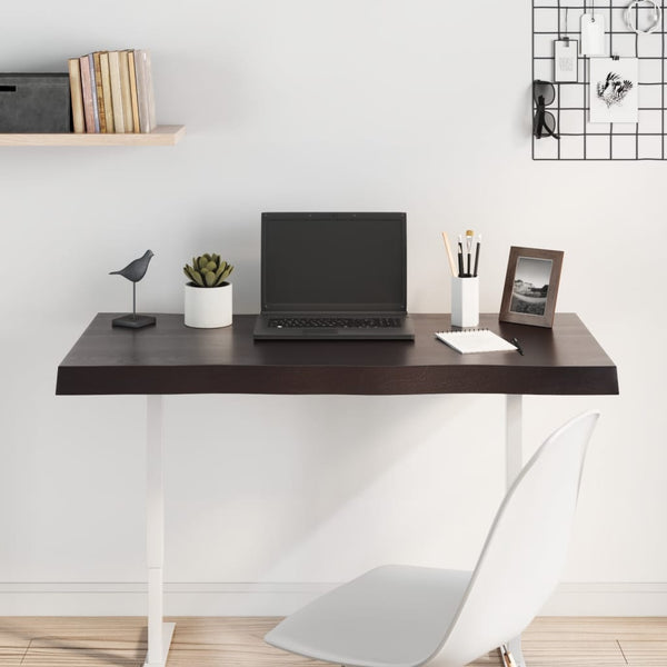 Massivholz Tischplatte 100x40 cm Baumkante