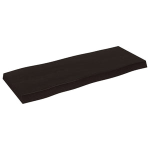 Massivholz Tischplatte 100x40 cm Baumkante