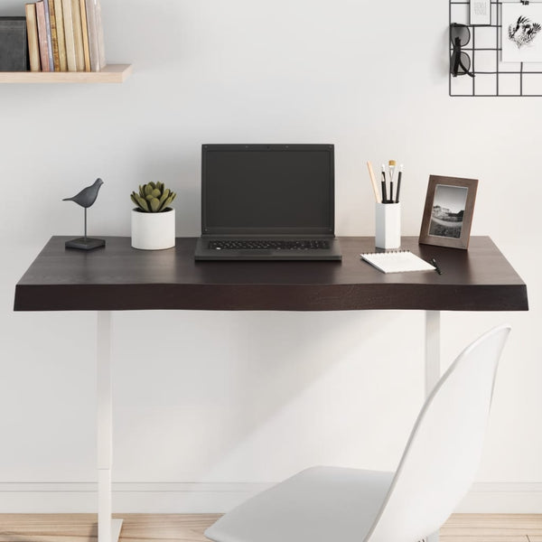 Massivholz Tischplatte 100x40 cm Baumkante