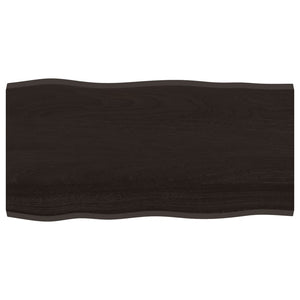 Eiche Tischplatte 100x50 cm Baumkante