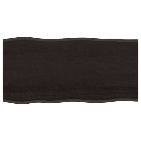 Eiche Tischplatte 100x50 cm Baumkante