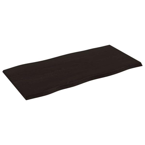 Eiche Tischplatte 100x50 cm Baumkante