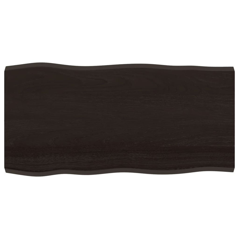 vidaXL Plateau de table 100x50x(2-4) cm Bois massif traité Bords naturels